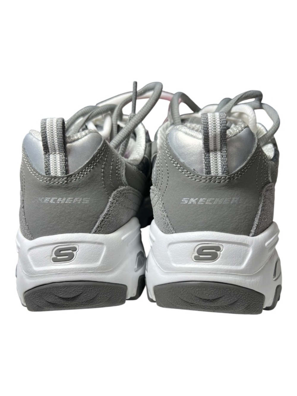 NWT Skechers D’Lites Me Time Walking Sneakers Gray/White | Size 9.5 Wide - Picture 6 of 10